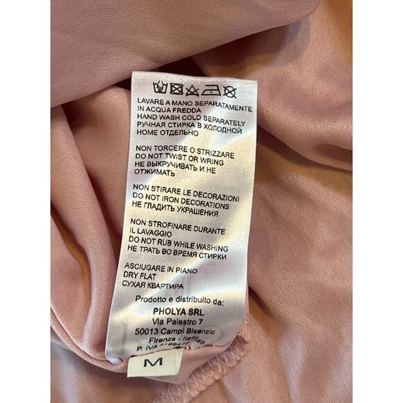 NWT Pho Firenze Knit Mini Dress Womens Medium Fairy Whimsy Event Pink Barbiecore - Picture 16 of 16